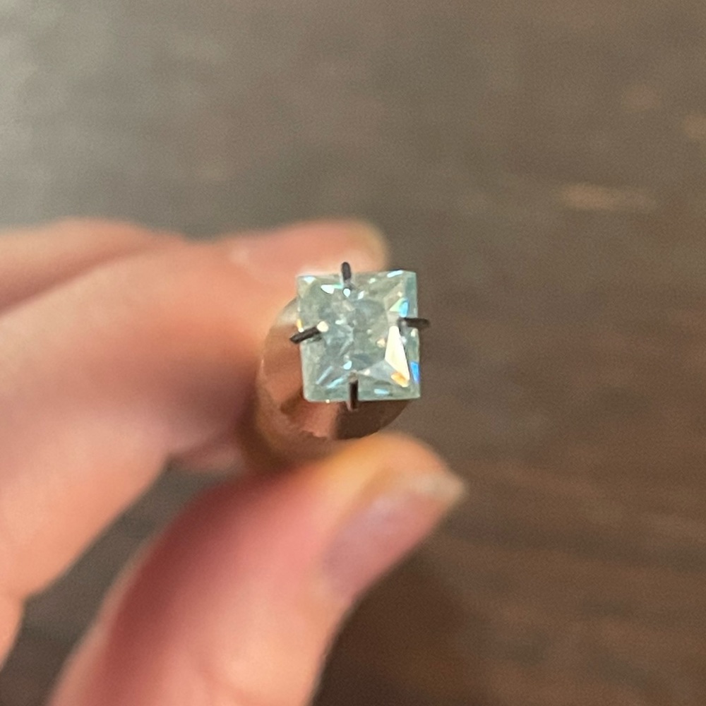 1.05 ctw Natural Diamond • Light Blueish-Green / Princess Cut • RETAIL $2,947USD - Picture 11 of 13